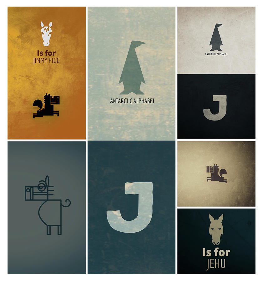 J Is For Jehu and Jimmy Pigg Digital Art by No Alphabet