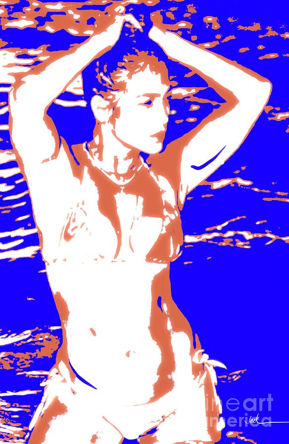 Jennifer Painting - J Lo Bikini by Jack Bunds Jennifer Painting - J Lo Bikini by Jack Bunds