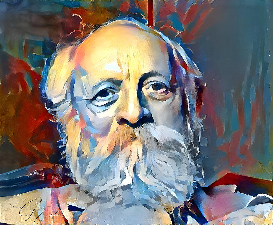J series number 3 - Martin Buber Mixed Media by Frederick Cook