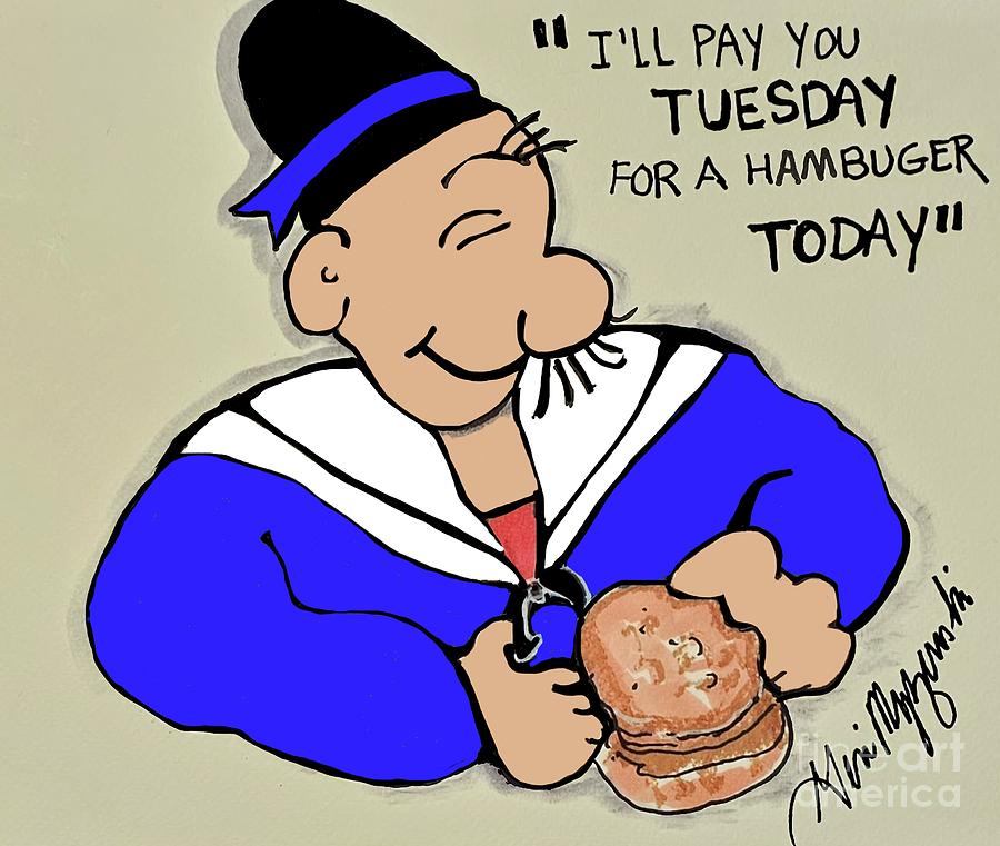 J. Wellington Wimpy Mixed Media by Geraldine Myszenski - Fine Art America