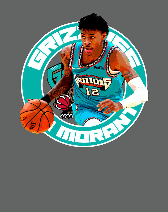 Ja Morant 3 Basketball Player Digital Art by Charlie Pelletier - Fine ...