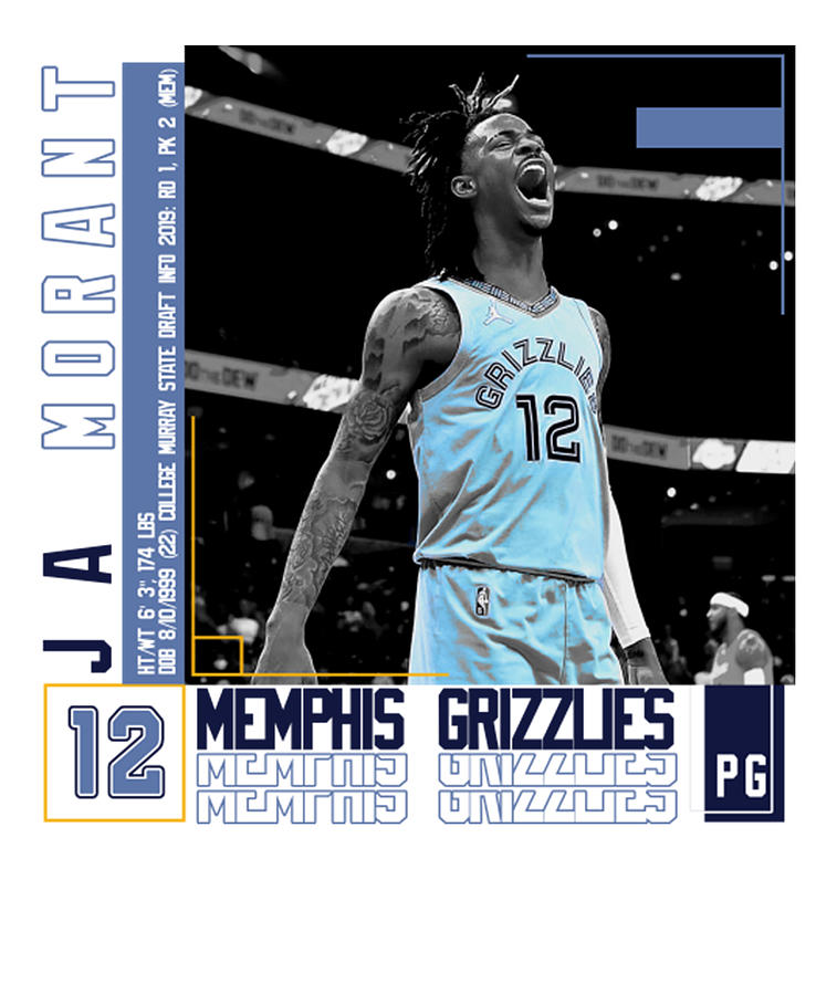 Ja Morant Basketball327 Digital Art By Kelvin Kent Pixels 6432