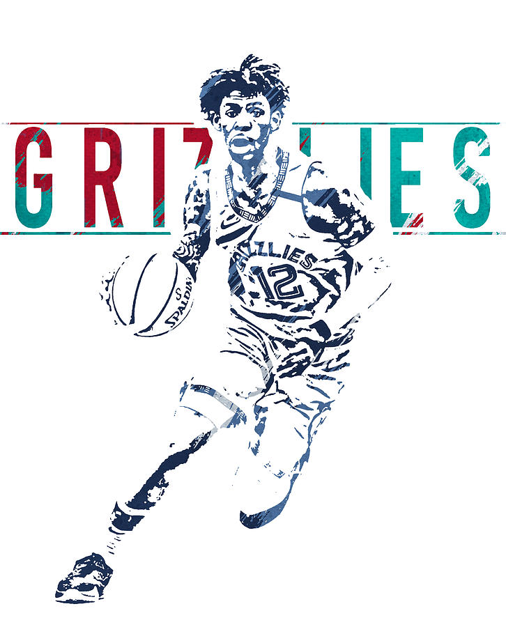Ja Morant Memphis Grizzlies Cartoon Art 1 Poster by Joe Hamilton - Fine Art  America