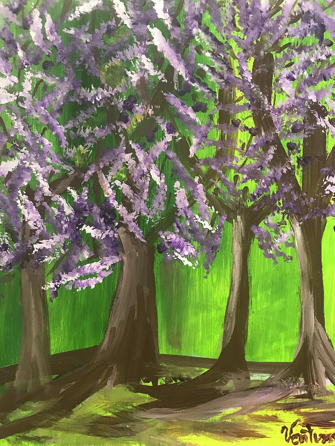 Jacaranda Forest Painting by Clare Ventura