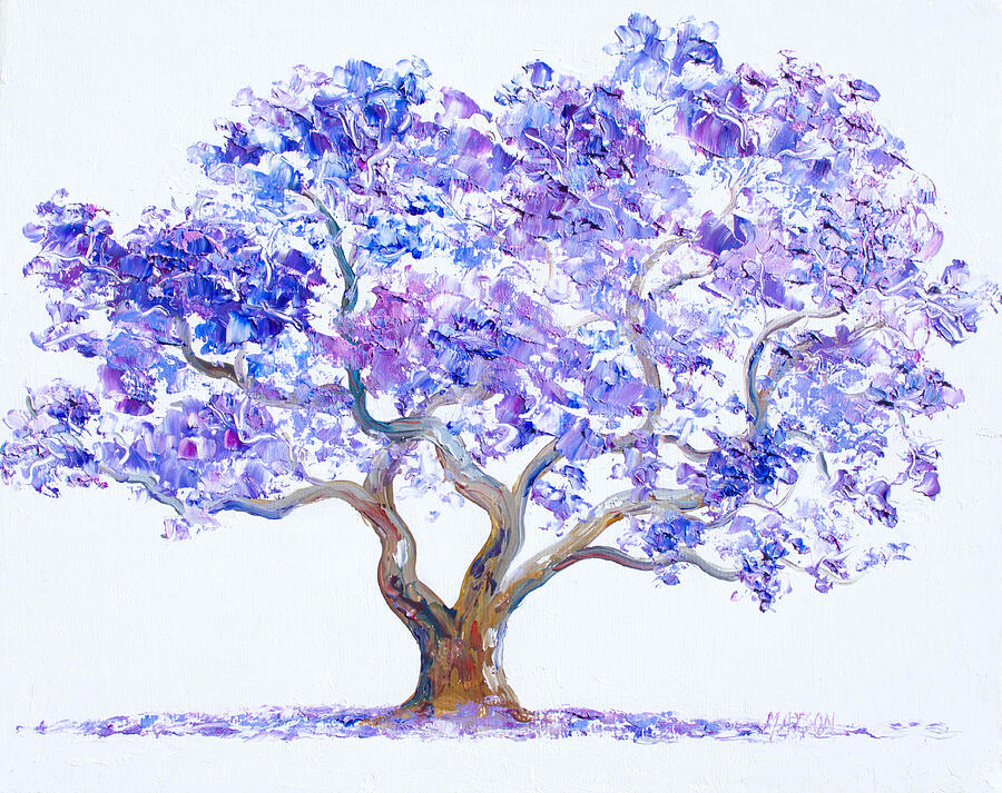 Jacaranda Tree Painting by Jan Matson