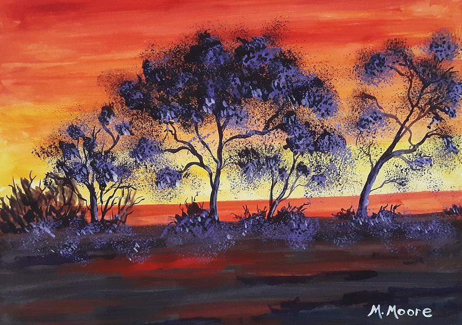 Jacaranda Trees Painting by Marlene Moore