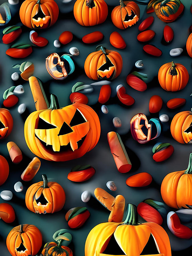 Halloween Digital Art - Jack and Friends by Jim Cook