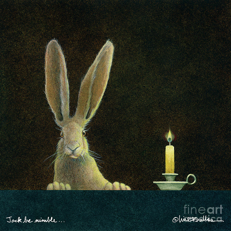 Rabbit Painting - Jack be nimble... by Will Bullas