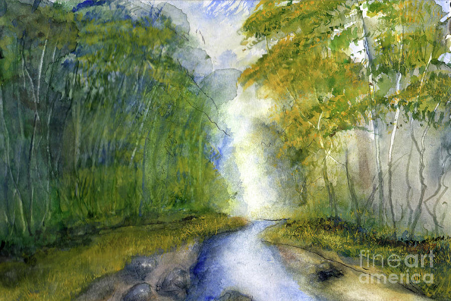 Fern Dell Creek Early This MOrning Painting by Randy Sprout