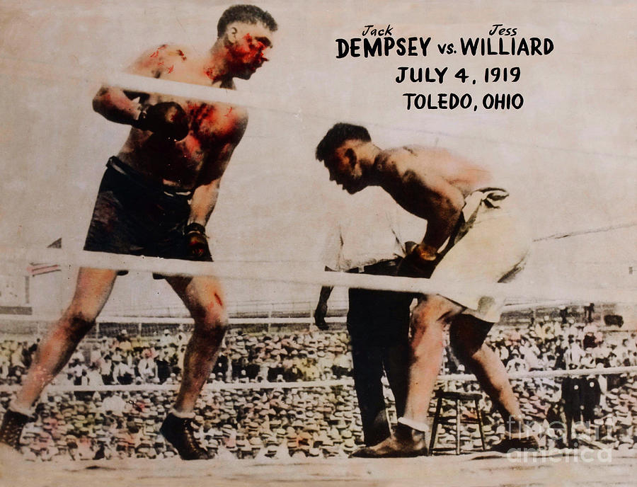 Jack Dempsey Vs. Jess Willard 1919 - The Most Brutal Fight In Hi Photograph by Doc Braham