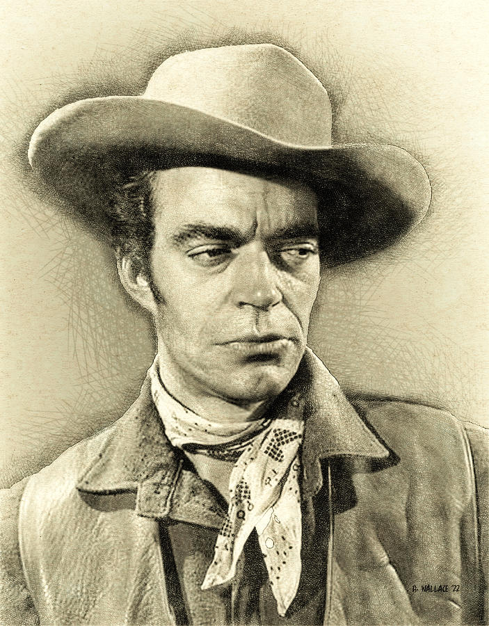 Jack Elam - Drawing FX Photograph by Brian Wallace