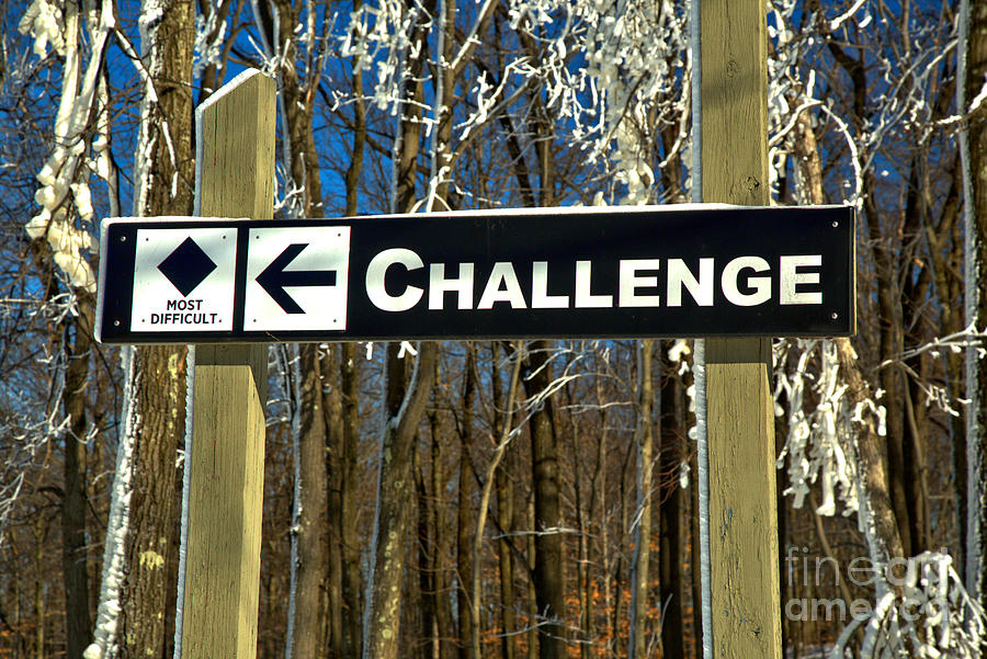 Jack Frost Challenge Sign Photograph by Adam Jewell