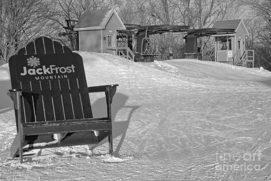 Jack Frost Summit Chair Black And White Photograph by Adam Jewell