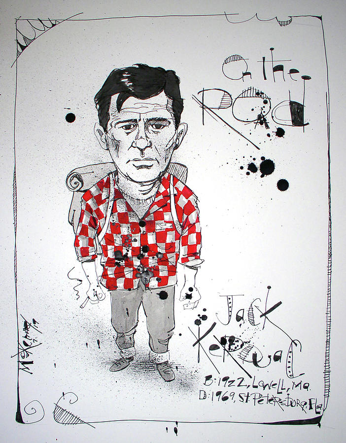 Jack Kerouac Drawing by Phil Mckenney