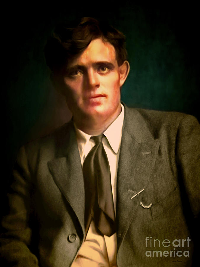 Jack London American Novelist 20210410 Colorized Photograph by Wingsdomain Art and Photography