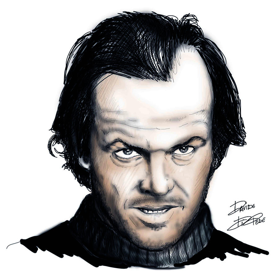 Jack Nicholson portrait Drawing by Davide Di Pede