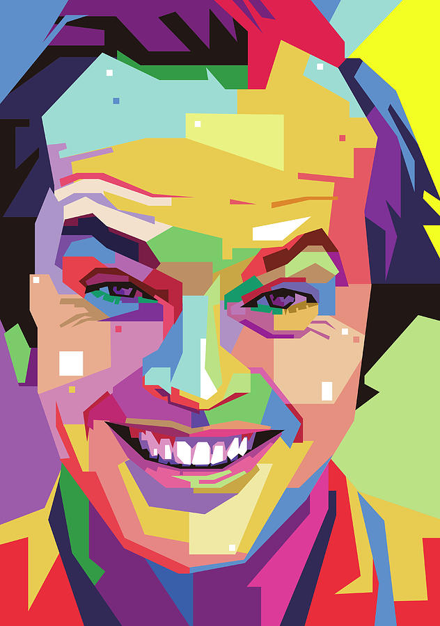 Jack Nicholson Digital Art - Jack Nicholson Wpap Pop Art by Ahmad Nusyirwan