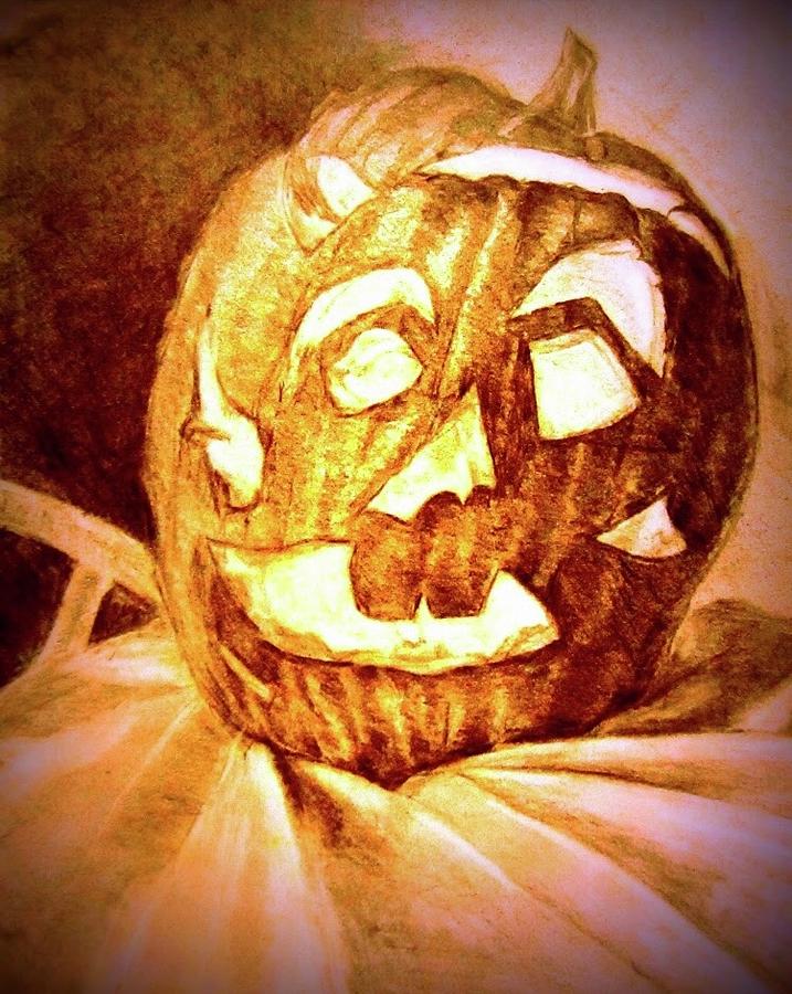 Jack O Lantern Drawing by John Blackard - Fine Art America