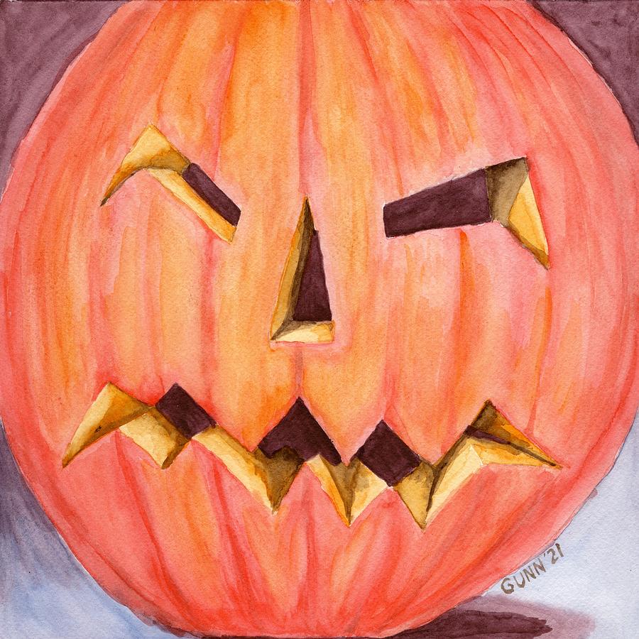 Jack O Lantern Painting by Katrina Gunn