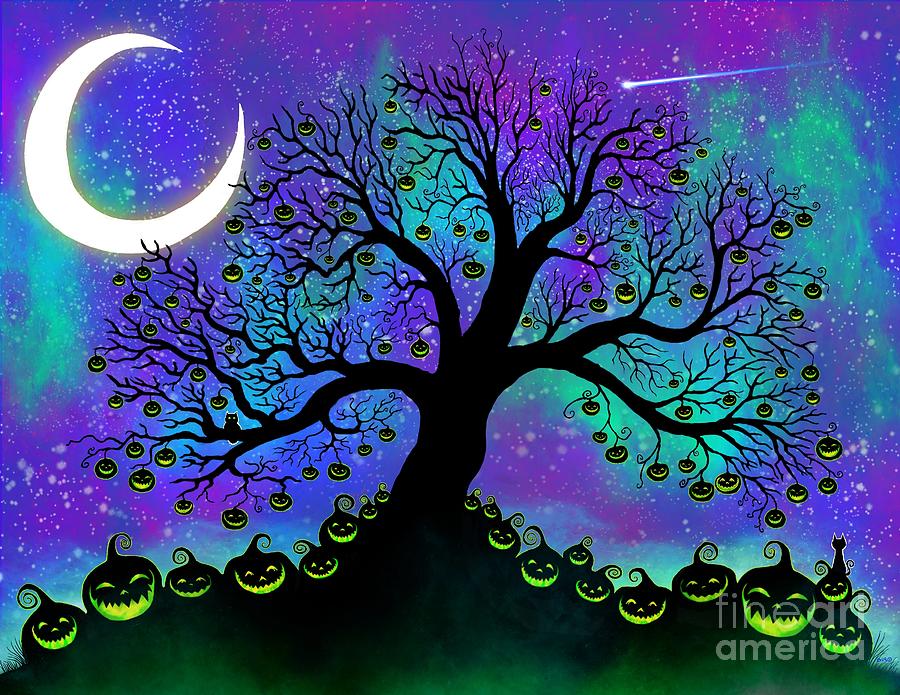 Jack O Lantern Tree Digital Art