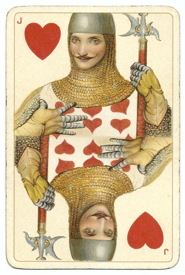 Jack of Hearts original Shakespeare vintage Dondorf playing card Photograph by Whiteway