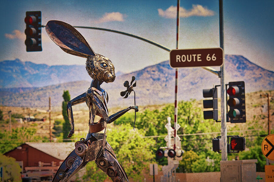 Jack rabbit art in Kingman Arizona, on Route 66 Photograph by Tatiana Travelways