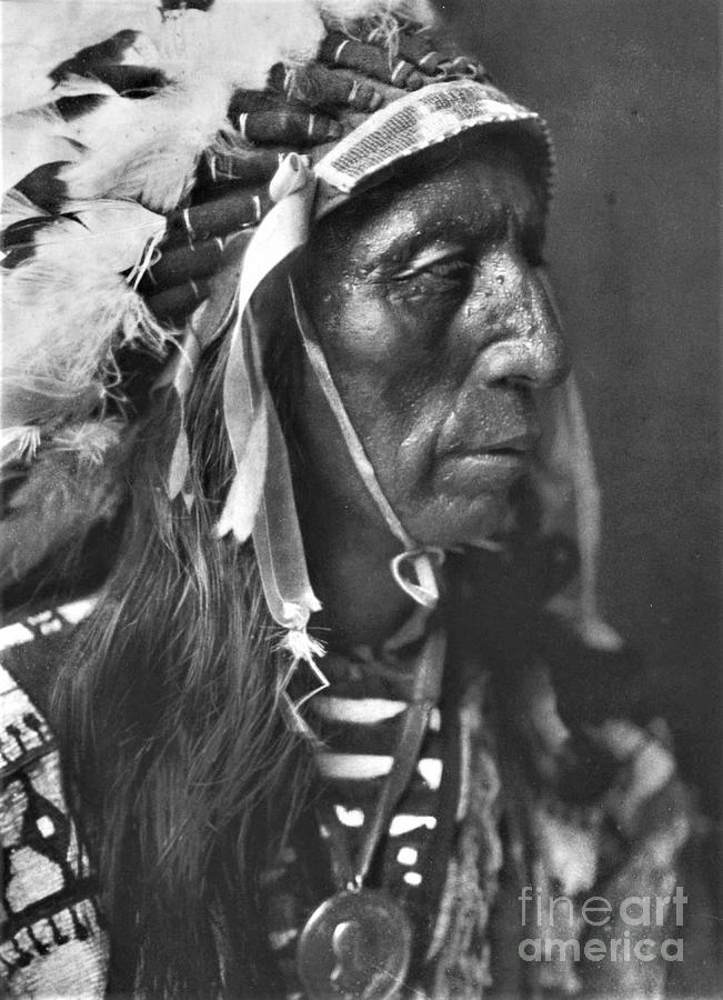 Jack Red Cloud Portrait by Edward S Curtis Black and White Conversion ...