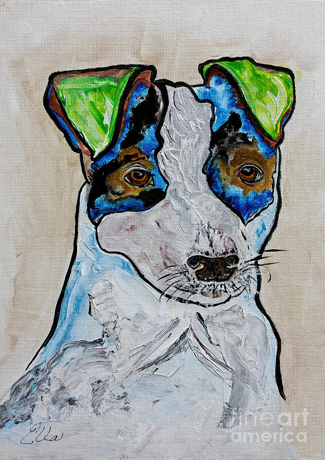 Jack Russell Terrier - Puppy Mania Painting Painting by Ella Kaye Dickey