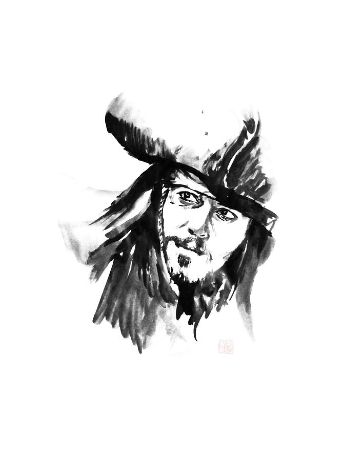 Johnny Depp Painting - Jack Sparrow by Pechane Sumie