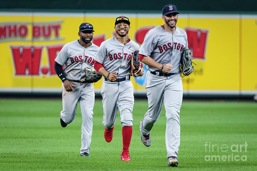 Jackie Bradley and Mookie Betts Photograph by Scott Taetsch Jackie Bradley and Mookie Betts Photograph by Scott Taetsch