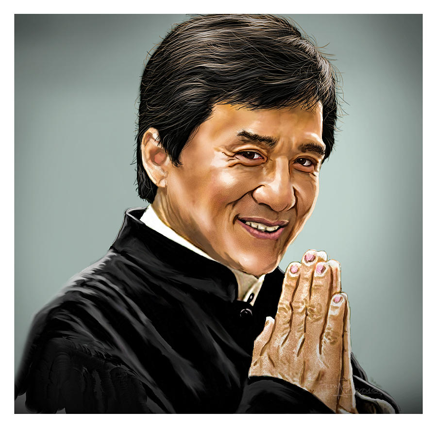 Jackie Chan Painting Digital Art by Femchi Art