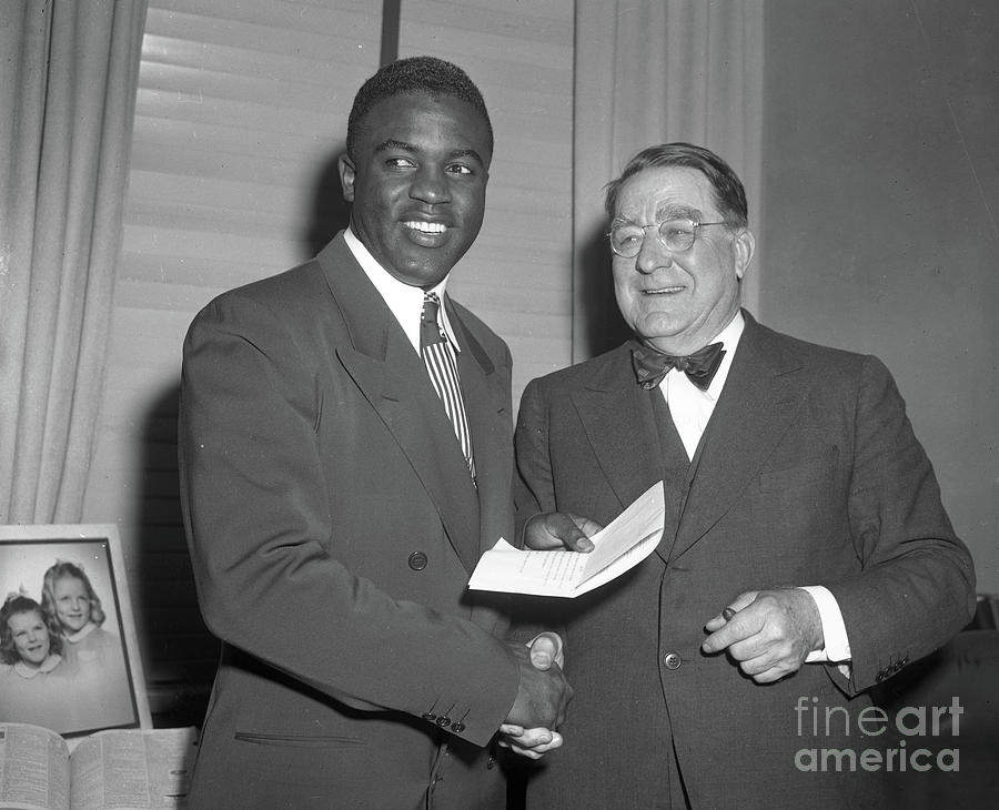 Jackie Robinson And Branch Rickey Photograph by Transcendental Graphics Jackie Robinson And Branch Rickey Photograph by Transcendental Graphics
