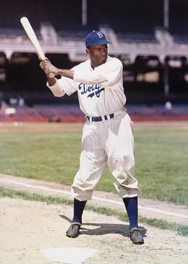 Jackie Robinson, Brooklyn Dodgers Painting by American Photo - Pixels