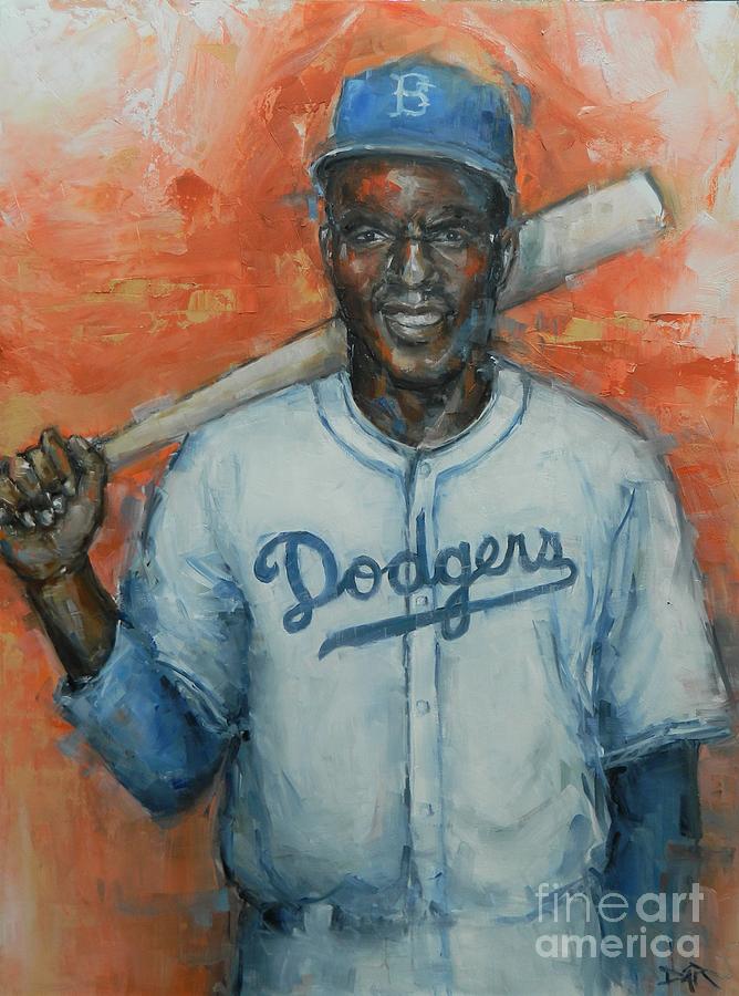 Jackie Roosevelt Robinson Painting by Dan Campbell