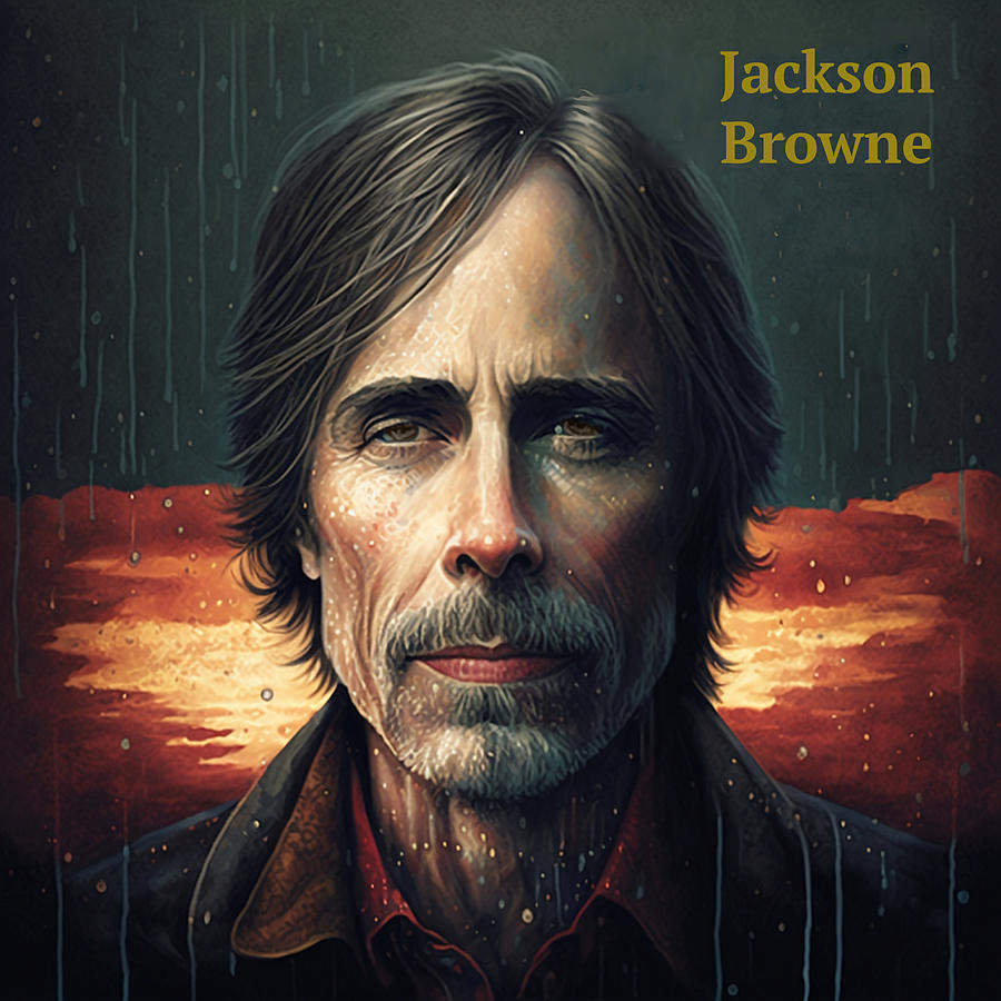 Jackson Brown - Lava and Rain Painting by Kai Saarto