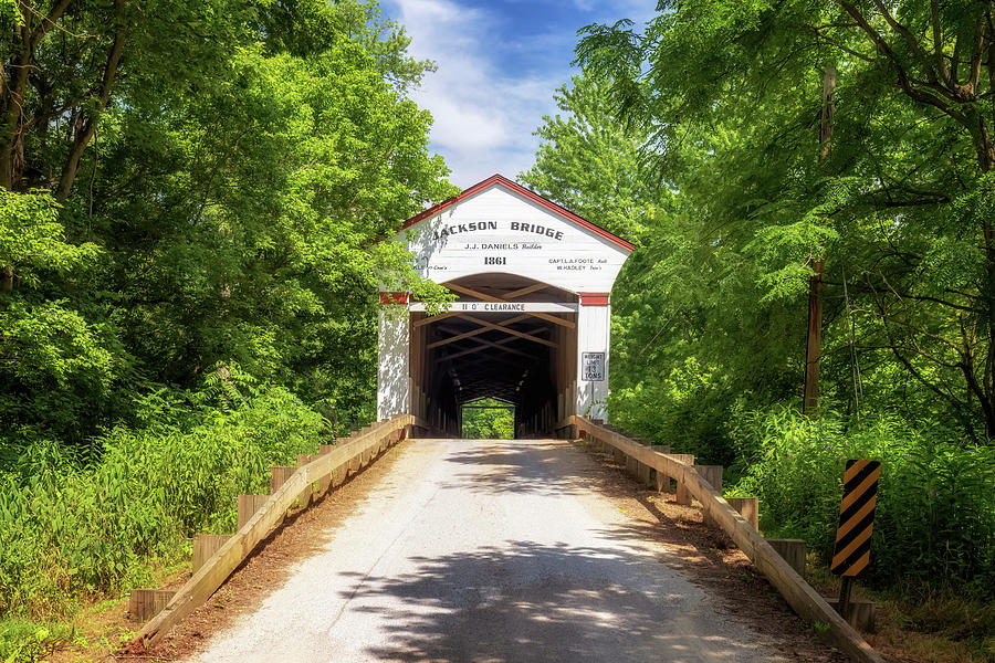 Jackson Covered Bridge - Parke County, Indiana Photograph by Susan Rissi Tregoning