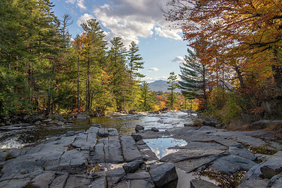 Jackson Falls NH in Autumn 1 Photograph by Michael Saunders