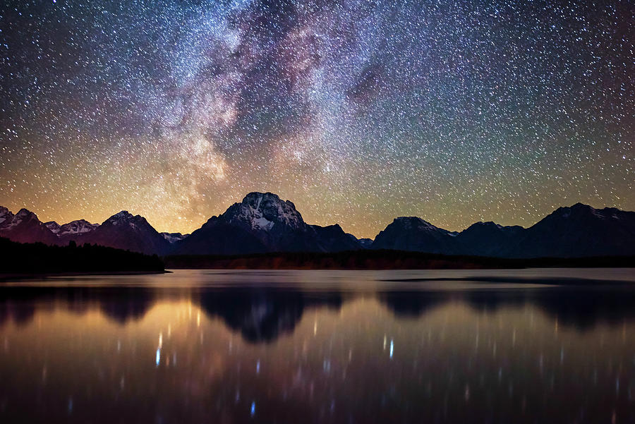 Jackson Lake Milky Way Photograph