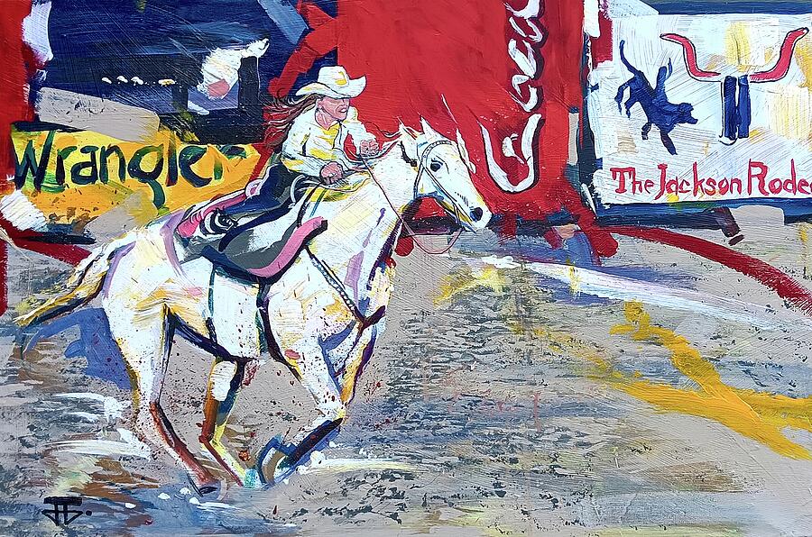 Jackson Rodeo Painting by John Gholson Jackson Rodeo Painting by John Gholson