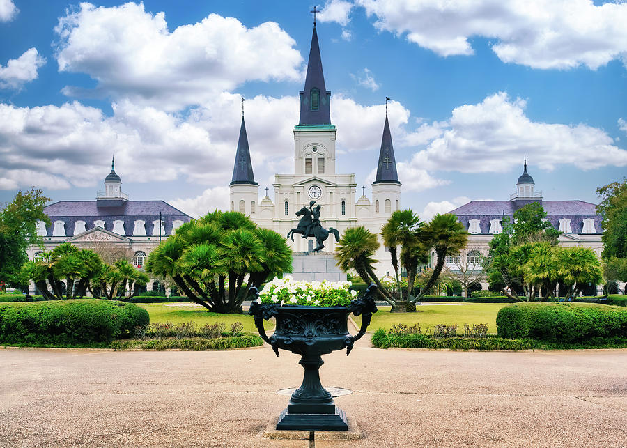 Jackson Square and the St. Louis Cathedral Photograph by Jerry Fornarotto