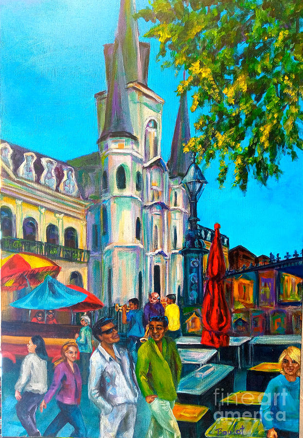 Jackson Square at St. Peter Street Painting by Beverly Boulet
