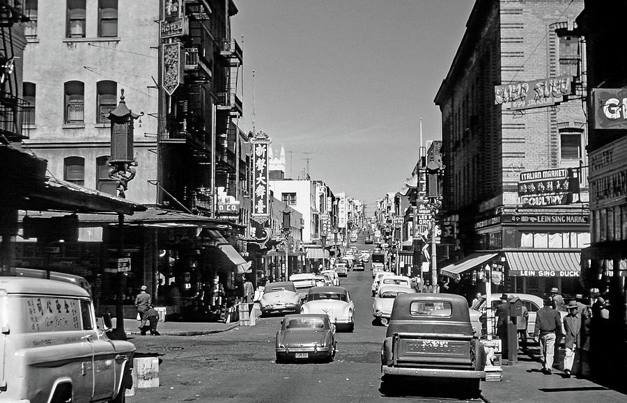 Black And White Photograph - Jackson Street San Francisco BW by Connie Fox