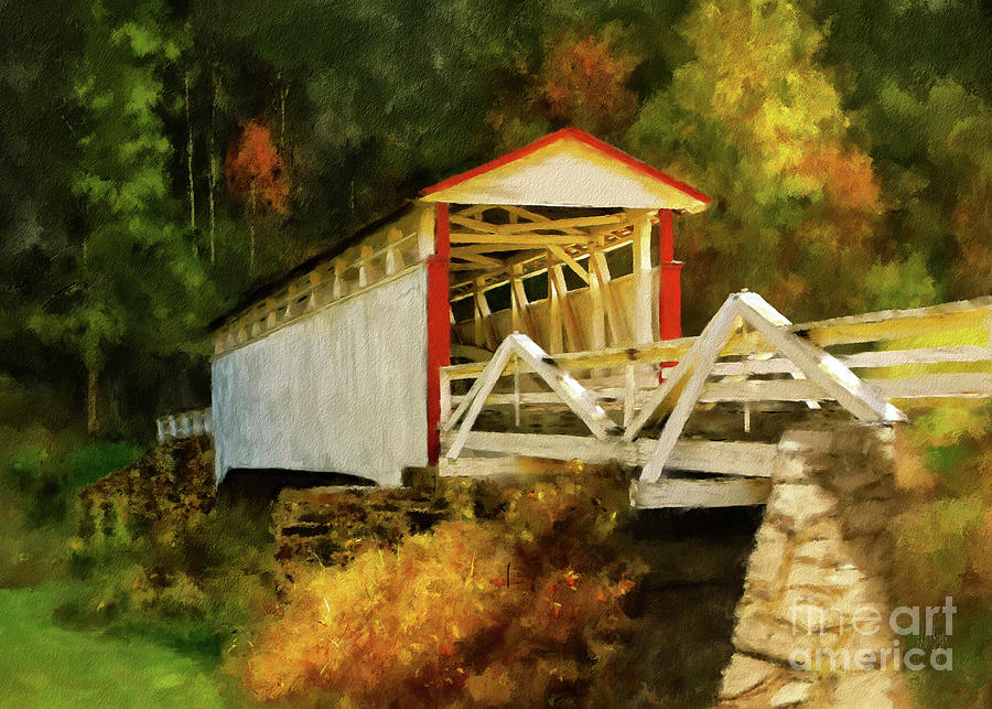 Jacksons Mill Bridge Digital Art by Lois Bryan