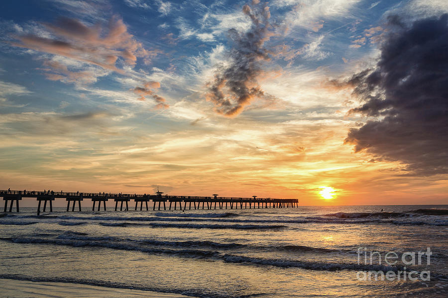 Jacksonville Beach Pier Sunrise 322 Photograph by Maria Struss ...