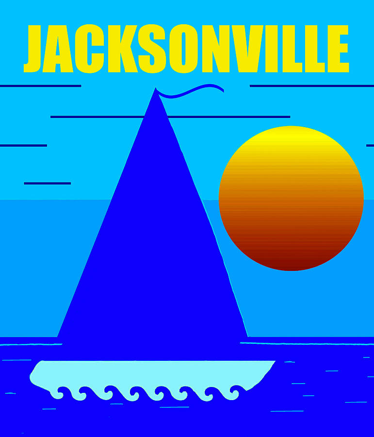 Jacksonville sailing Mixed Media by David Lee Thompson