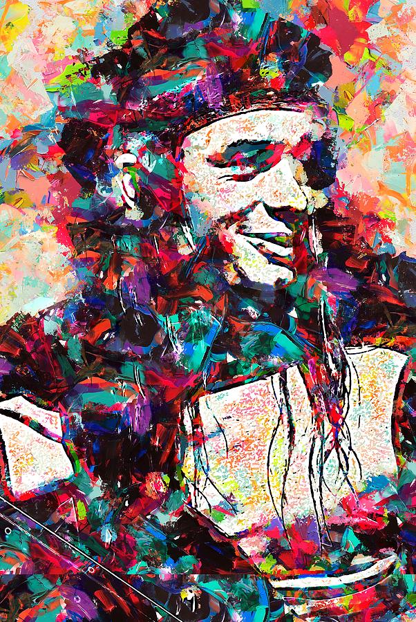 Jaco Pastorius American Jazz Bassist Oil Knife Painting Digital Art by ...