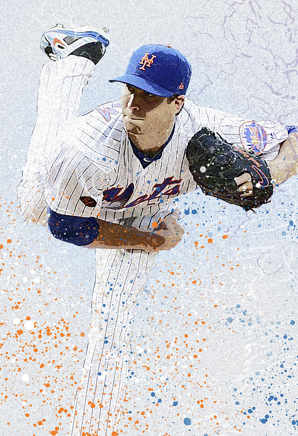 Jacob deGrom Splatter Art Digital Art by Aswego Arts - Fine Art America