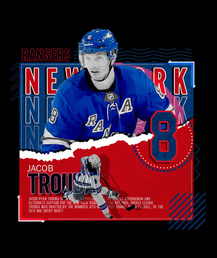 Jacob Trouba Hockey Paper Poster Rangers Digital Art By Kelvin Kent ...