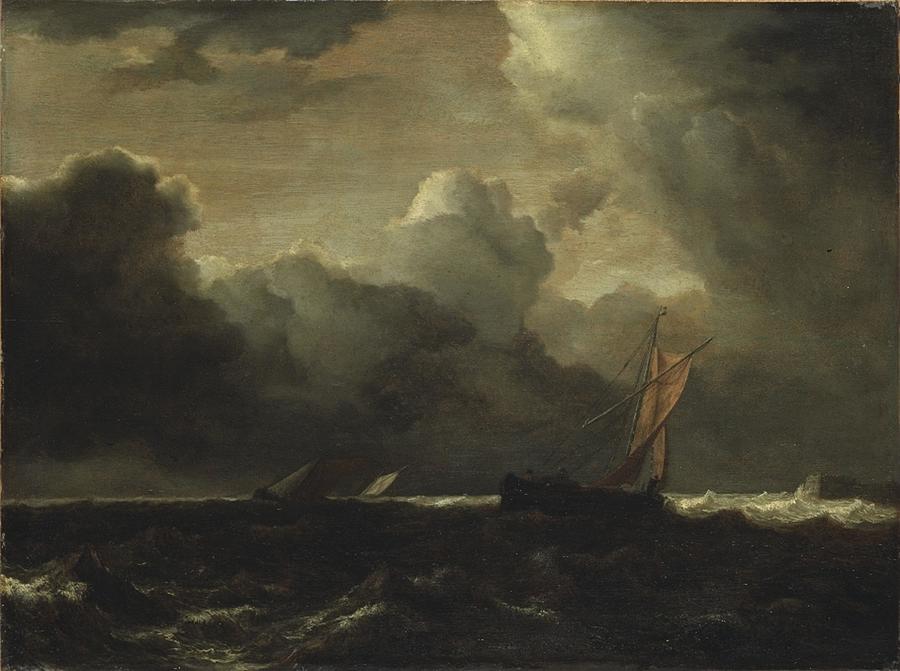 Jacob van Ruisdael - Stormy Sea Painting by Les Classics | Fine Art America