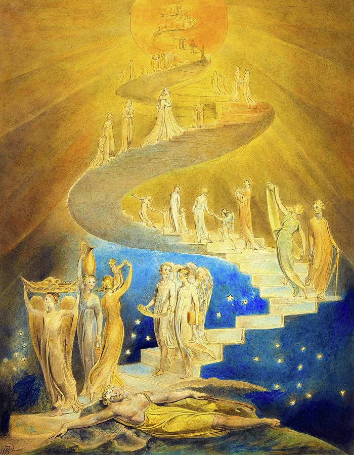 William Blake Painting - Jacobs Dream, Bible by William Blake